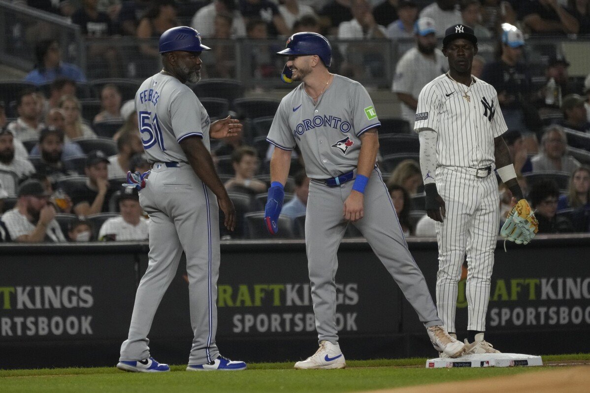 Blue Jays menang 8-5 mengalahkan Yankees, atasi homer ke-40 Judge ketika Torres digantung setelah 3 inning